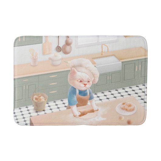 Cat Baker Baby - Cosy Morning Kneading Badematte (Vorderseite)