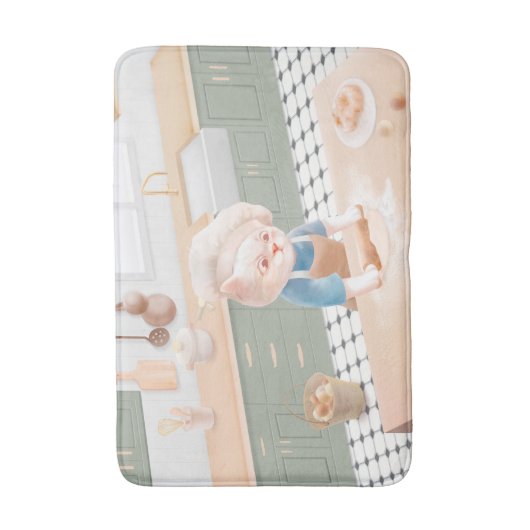 Cat Baker Baby - Cosy Morning Kneading Badematte (Vorderseite Vertikal)