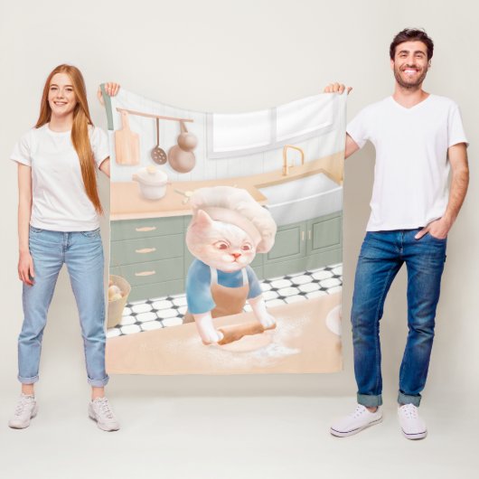 Cat Baker Baby - Cosy Morning Kneading Fleecedecke (Beispiel)