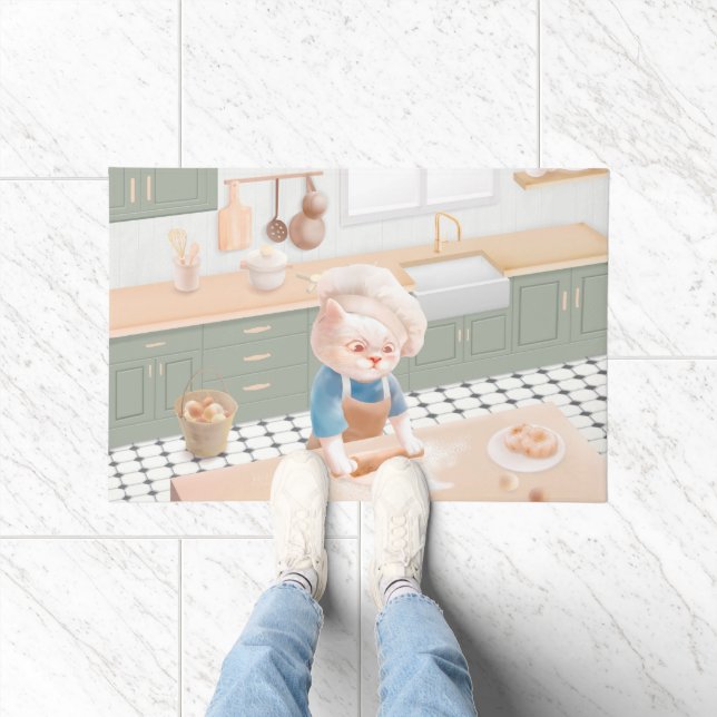Cat Baker Baby - Cosy Morning Kneading Fußmatte (Indoor)