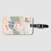 Cat Baker Baby - Cosy Morning Kneading Gepäckanhänger (Vorderseite (Horizontal))