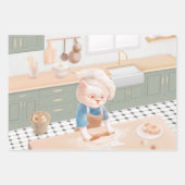 Cat Baker Baby - Cosy Morning Kneading Geschenkpapier Set (Vorderseite 2)