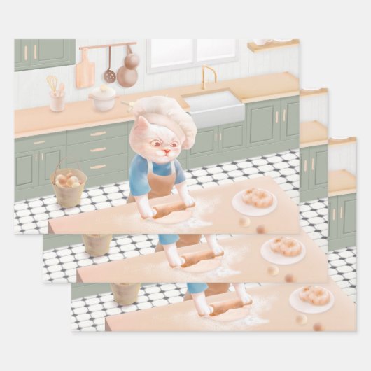 Cat Baker Baby - Cosy Morning Kneading Geschenkpapier Set (Set)