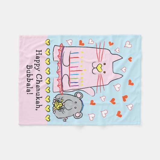 Cat Ballerina Fleece Blanket (Vorderseite (Horizontal))