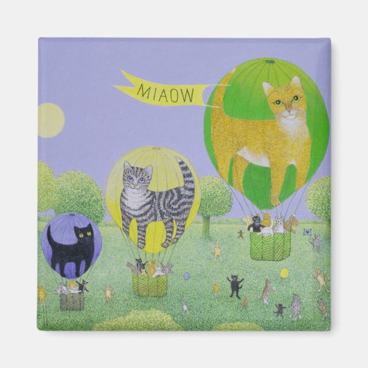 Cat Balloon Race Magnet (Vorne)