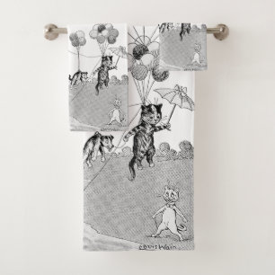 Cat Balloon Trip, Louis Wain Badhandtuch Set