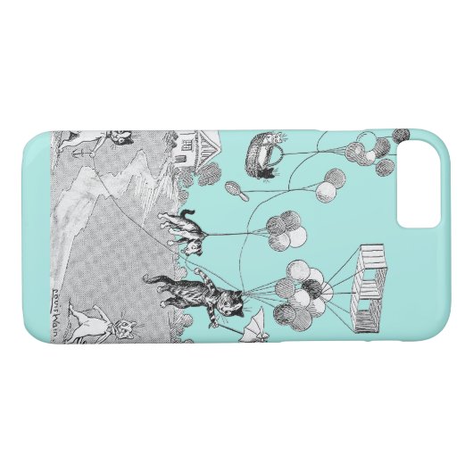 Cat Balloon Trip, Louis Wain Case-Mate iPhone Hülle (Rückseite (Horizontal))