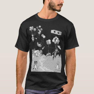 Cat Balloon Trip, Louis Wain T-Shirt