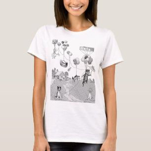 Cat Balloon Trip, Louis Wain T-Shirt