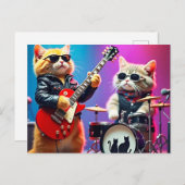 Cat-Band Postkarte (Vorne/Hinten)