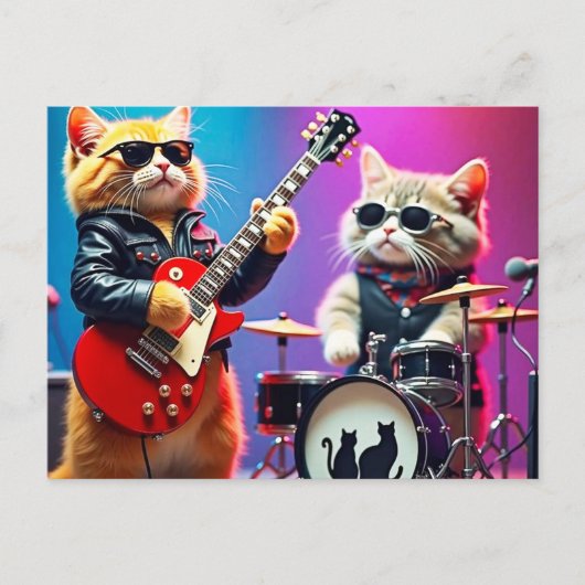 Cat-Band Postkarte (Vorderseite)