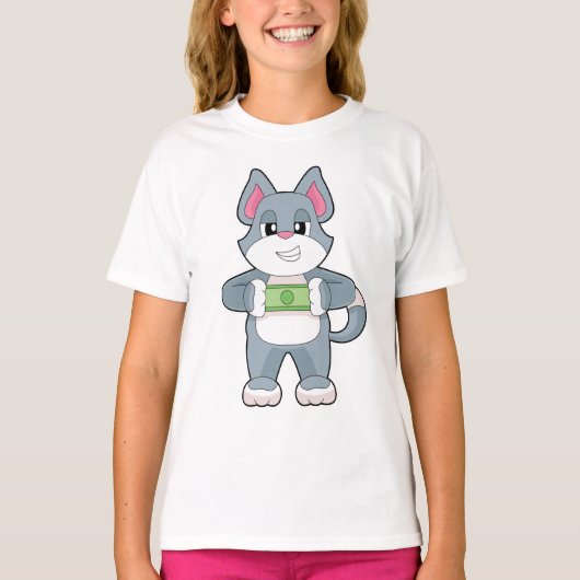 Cat Banknote T-Shirt (Vorderseite)