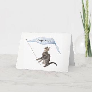 Cat Banner Congratulations Card Karte