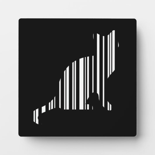 CAT BAR CODE Kitty Strichcode Muster Fotoplatte (Vorderseite)