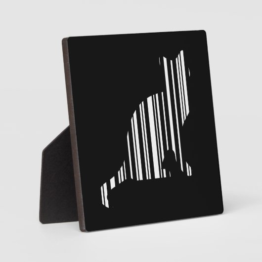 CAT BAR CODE Kitty Strichcode Muster Fotoplatte (Vorderseite)
