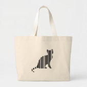 CAT BAR CODE Kitty Strichcode Muster Jumbo Stoffbeutel (Vorne)