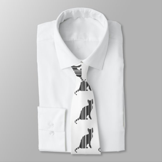 CAT BAR CODE Kitty Strichcode Muster Krawatte (Gebunden)