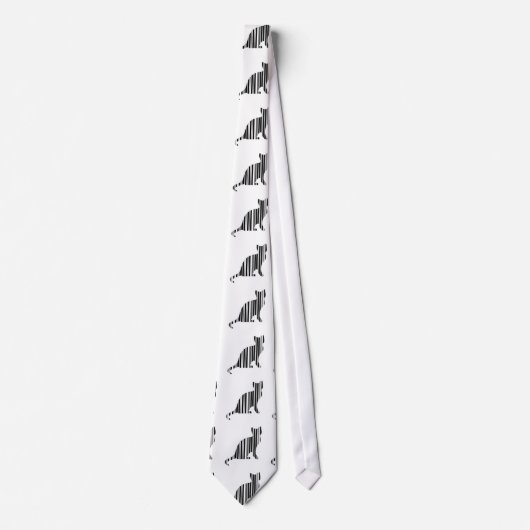 CAT BAR CODE Kitty Strichcode Muster Krawatte (Vorderseite)