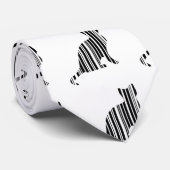 CAT BAR CODE Kitty Strichcode Muster Krawatte (Gerollt)