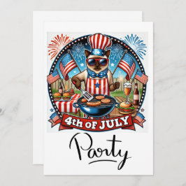 CAT Barbecue Party 4. Juli Unabhängigkeitstag Einladung