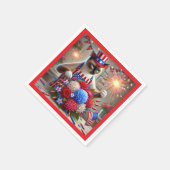 CAT Barbecue Party 4. Juli Unabhängigkeitstag Serviette (Ecke)