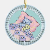 Cat Bedtime Keramik Ornament (Vorne)
