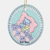 Cat Bedtime Keramik Ornament (Links)