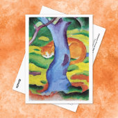 Cat Behind a Tree Franz Marc Postkarte