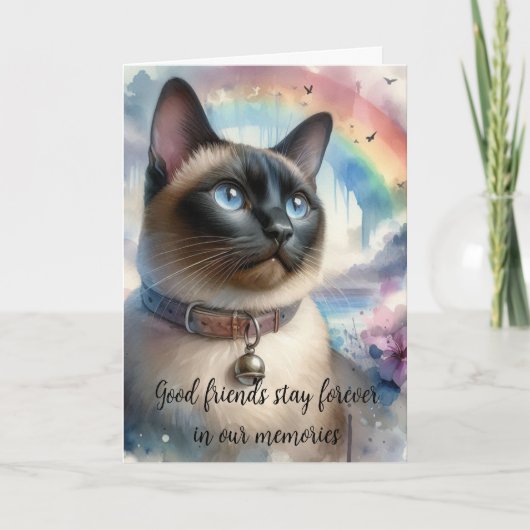 Cat Beileid Heartfelt Message Karte (Vorderseite)
