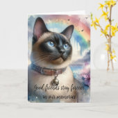 Cat Beileid Heartfelt Message Karte (Gelbe Blume)