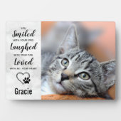 Cat Beileid Keepake Pet Memorial Fotoplatte (Vorderseite)