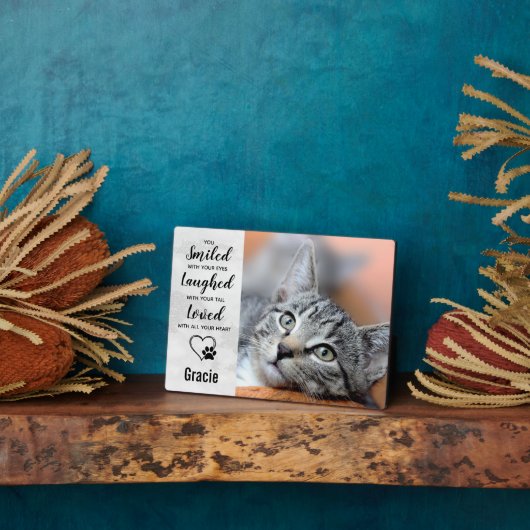 Cat Beileid Keepake Pet Memorial Fotoplatte (Seite)