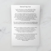 Cat Beileid / Rainbow Bridge Gedicht Karte (Innenseite)