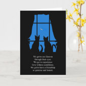 Cat Beileid Verlust von Cat Heartfelt Worte Karte (Gelbe Blume)