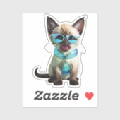 cat bell aufkleber (Blatt)