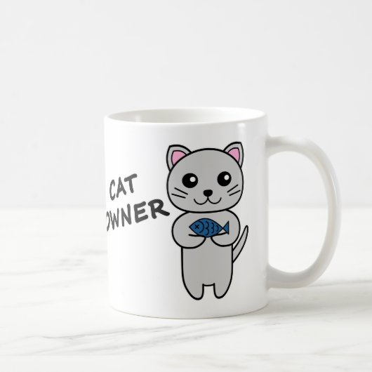 CAT BESITZER Personalisierter Kaffee Tasse (Rechts)