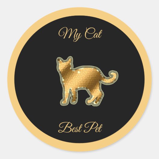 Cat Best Pet Runder Aufkleber (Vorderseite)