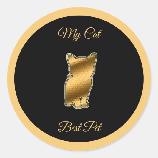 Cat Best Pet Runder Aufkleber (Vorderseite)