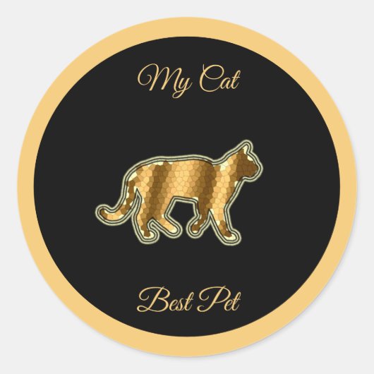 Cat Best Pet Runder Aufkleber (Vorderseite)