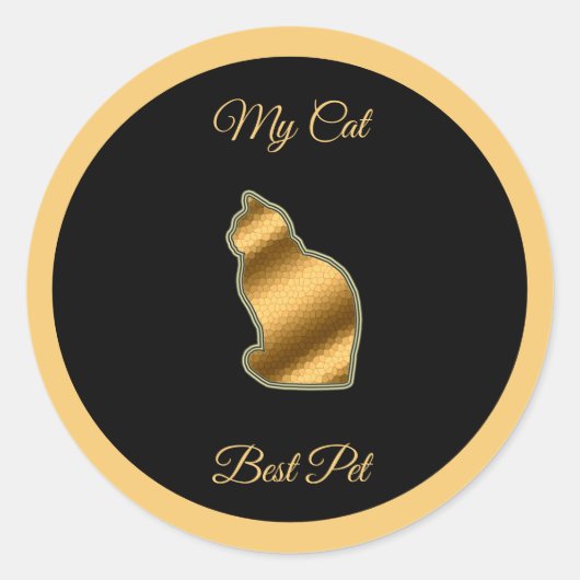 Cat Best Pet Runder Aufkleber (Vorderseite)