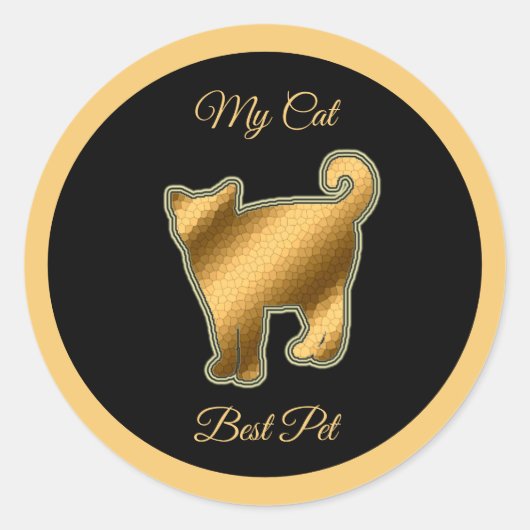 Cat Best Pet Runder Aufkleber (Vorderseite)