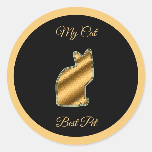 Cat Best Pet Runder Aufkleber (Vorderseite)