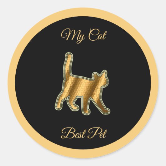 Cat Best Pet Runder Aufkleber (Vorderseite)