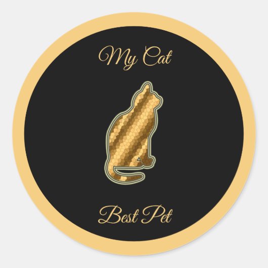 Cat Best Pet Runder Aufkleber (Vorderseite)