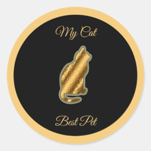 Cat Best Pet Runder Aufkleber