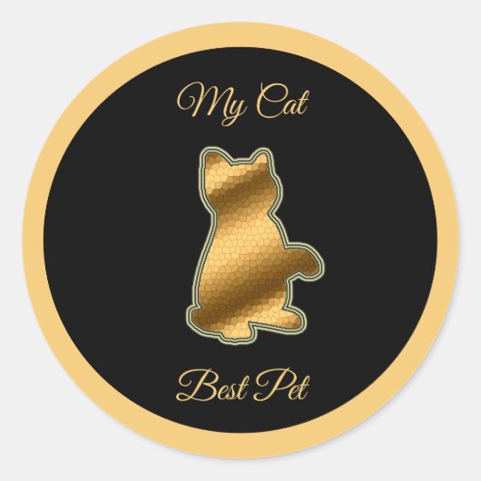 Cat Best Pet Runder Aufkleber (Vorderseite)