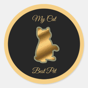Cat Best Pet Runder Aufkleber