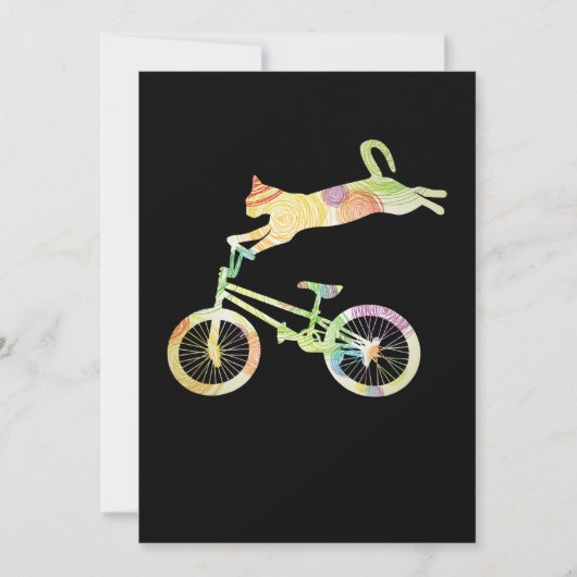 Cat Bike Cycling Bicycle - Ihre Geschenksammlung Dankeskarte (Vorderseite)