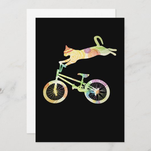 Cat Bike Cycling Bicycle - Ihre Geschenksammlung Dankeskarte (Vorne/Hinten)