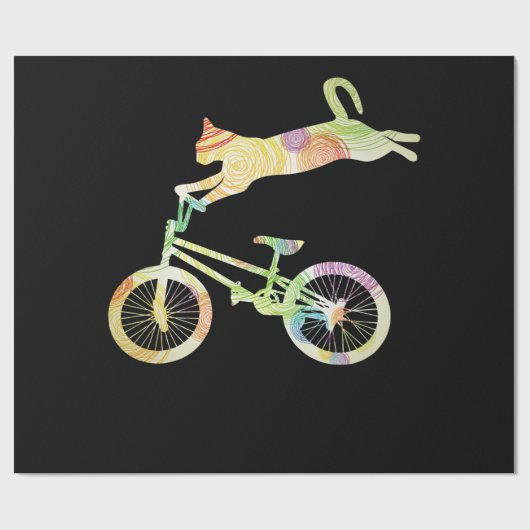 Cat Bike Cycling Bicycle - Ihre Geschenksammlung Geschenkpapier (Flach)